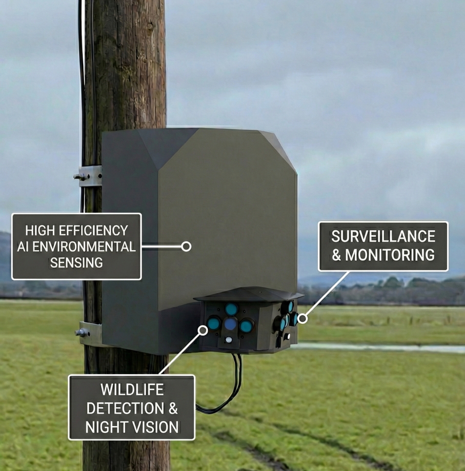 HabitatSense Furbinator AI Wildlife Deterrence Device